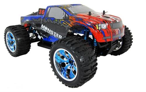 HSP Monster 1:10 монстр-трак 4WD нитро синий/красный RTR Автомобиль [HSP94188 Blue/Red]